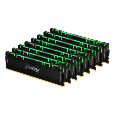 256GB (8 x 32GB) FURY Renegade DDR4 3200MHz, CL16, Black, RGB LED, DIMM Memory