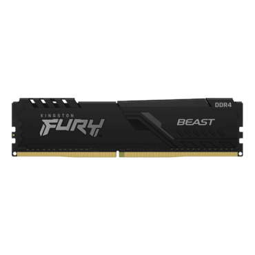 16GB FURY Beast Dual-Rank, DDR4 2666MHz, CL16, Black, DIMM Memory