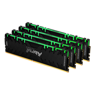 128GB (4 x 32GB) FURY Renegade DDR4 3200MHz, CL16, Black, RGB LED, DIMM Memory