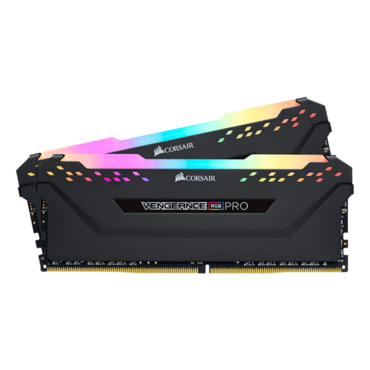 16GB Kit (2 x 8GB) VENGEANCE® RGB Pro DDR4 3600MHz, CL16, Black, RGB LED, DIMM Memory