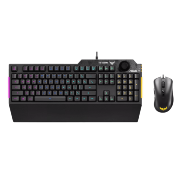 TUF Gaming Combo K1&M3, RGB, Wired, Black, Membrane Gaming Keyboard & Mouse