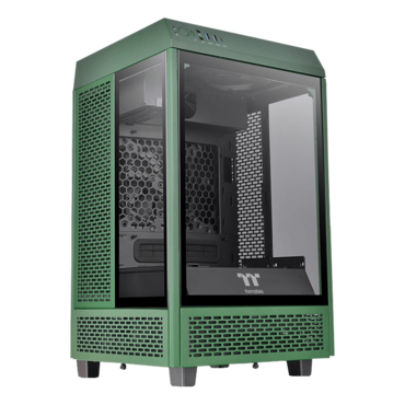 The Tower 100, Tempered Glass, No PSU, Mini-ITX, Racing Green, Mini Tower Case