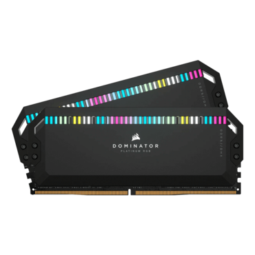 32GB (2 x 16GB) DOMINATOR® PLATINUM RGB DDR5 5200MHz, CL38, Black, RGB LED, DIMM Memory