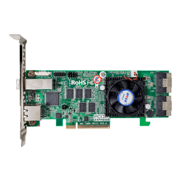 ARC-1886-4X12I, Tri-mode SATA/SAS/PCIe (NVMe) 12Gb/s, 4-Port External (1x SFF-8644), 12-Port Internal (2x SFF-8654), PCIe 4.0 x8, Controller with 8GB Cache