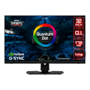 Optix MPG321QRF-QD, DisplayHDR™ 600, 32&quot; Rapid IPS, 2560 x 1440 (QHD), 1 ms, 175Hz, G-SYNC® Compatible Gaming Monitor