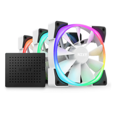 Aer RGB 2 White 3 x 120mm, w/ Controller, 1500 RPM, 52.44 CFM, 33 dBA, Cooling Fans