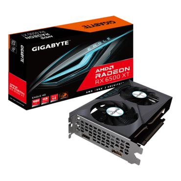 Radeon™ RX 6500 XT EAGLE 4G, 2610 - 2815MHz, 4GB GDDR6, Graphics Card