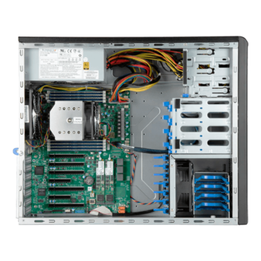 A+ Server 3014TS-i, Mid Tower, AMD EPYC™ 7002/7003 Series Processors, 4x 3.5&quot;+ 4x 2.5&quot; SATA, 8x DDR4, 2x M.2, 2x 1GbLAN, 900W PSU