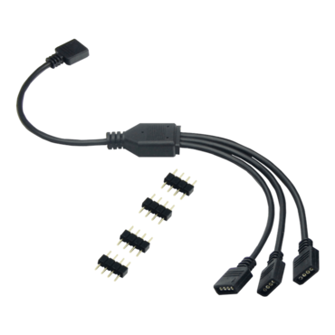 50cm 1 to 3 RGB Splitter Cable with 4 male pins