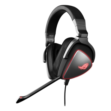 ROG Delta Origin, Red Lighting, USB-C, Black, Gaming Headset