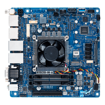 R1505I-IM-A, AMD Ryzen™ Embedded R1505G, 6x COM, 2x 1 GbLAN, Mini-ITX Motherboard