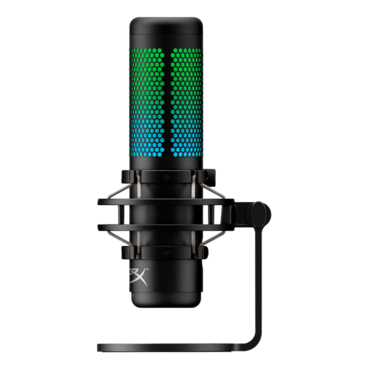 HyperX QuadCast S, Anti-Vibration, 3 x 14 mm Electret Condenser, RGB LED, Black, Gaming Microphone