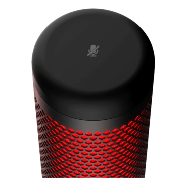 HyperX QuadCast, Anti-Vibration, 3 x 14 mm Electret Condenser, Red LED, Black/Red, Gaming Microphone