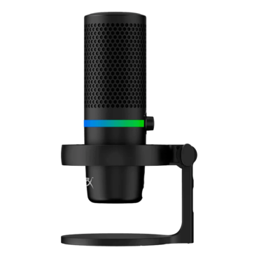 HyperX DuoCast, Anti-Vibration, 2 x Electret Condenser, RGB LED, Black, Gaming Microphone
