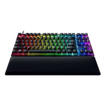 Huntsman V2 Tenkeyless, RGB LED, Clicky Optical Purple Switch, Wired USB Type-C, Black, Mechanical Gaming Keyboard