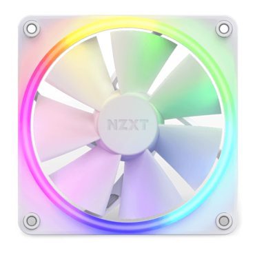F120 RGB 120mm, White, RGB LEDs, 1800 RPM, 50.18 CFM, 27.5 dBA, Cooling Fan