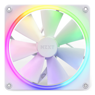 F140 RGB 140mm, White, RGB LEDs, 1800 RPM, 89.48 CFM, 32.5 dBA, Cooling Fan