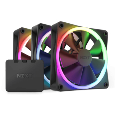 F120 RGB 3 x 120mm, w/ Controller, RGB LEDs, 1800 RPM, 50.18 CFM, 27.5 dBA, Cooling Fans