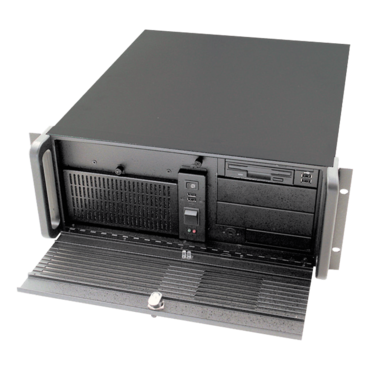 RMC-4S3-0-0-200-D, 3x 5.25&quot;, 1x 3.5&quot; Drive Bays, No PSU, E-ATX, Black, 4U Chassis