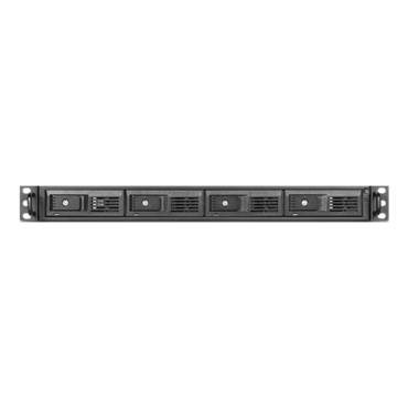 M-140HD-ITX, Black HDD Handle, 4x 3.5&quot; Hotswap Bays, 300W PSU, Mini-ITX, Black, 1U Chassis