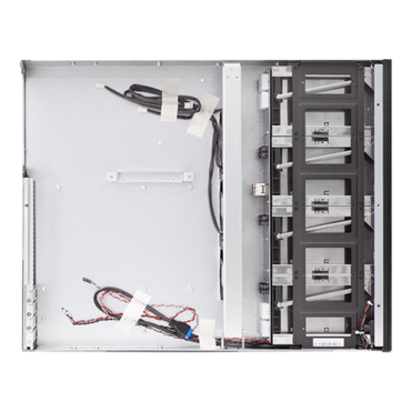 M-280HD-MATX, Black HDD Handle, 8x 3.5&quot; Hotswap Bays, No PSU, microATX, Black, 2U Chassis