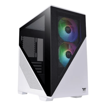 Divider 370 TG Snow ARGB, Tempered Glass, No PSU, E-ATX, Whit, Mid Tower Case