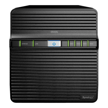 Synology DS420j (1TB HDD Included), Realtek RTD1296, 4-Bay, SATA, NAS Server Storage System