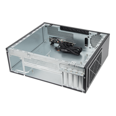Milo ML11B, No PSU, microATX, Black, Slim Case