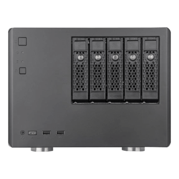 CS351, 5-bay SAS-12G, 5 x 3.5&quot; or 2.5&quot; Hotswap Bay, No PSU, microATX, Black, NAS, Storage Mini Cube Case