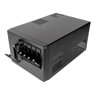 CS351, 5-bay SAS-12G, 5 x 3.5&quot; or 2.5&quot; Hotswap Bay, No PSU, microATX, Black, NAS, Storage Mini Cube Case