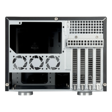 CS351, 5-bay SAS-12G, 5 x 3.5&quot; or 2.5&quot; Hotswap Bay, No PSU, microATX, Black, NAS, Storage Mini Cube Case
