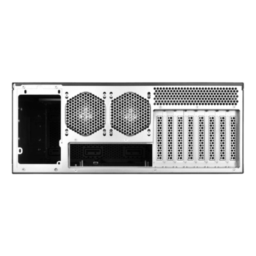 RM44, 2x 3.5&quot; or 3x 2.5&quot; + 4x 2.5&quot; Drive Bays, No PSU, SSI-EEB, Black, 4U Chassis