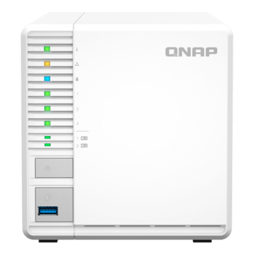 QNAP TS-364-4G (2TB HDD Included), Intel® Celeron® N5105/N5095 Processor, 3-Bay, SATA, NAS Server Storage System