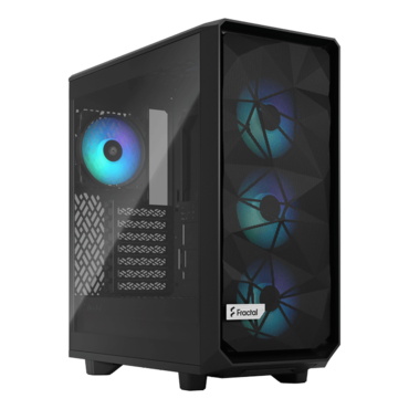 Meshify 2 Compact Lite, Tempered Glass, RGB, No PSU, ATX, Black, Mid Tower Case