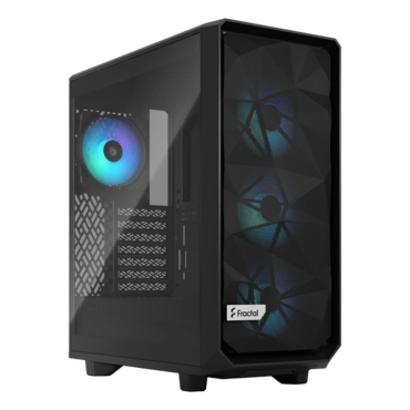 Meshify 2 Compact RGB, Tempered Glass, No PSU, ATX, Black, Mid Tower Case