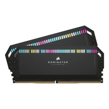 32GB (2 x 16GB) DOMINATOR® PLATINUM RGB DDR5 6600MHz, CL32, Black, RGB LED, DIMM Memory