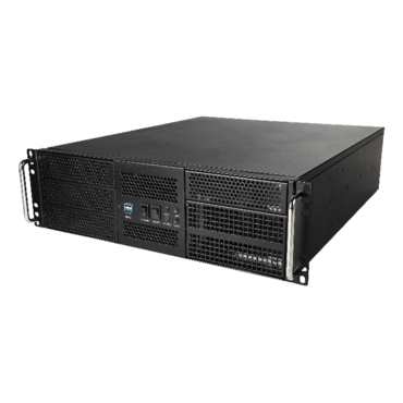 RM-3UWIN525, 4x 5.25&quot; External Bays, No PSU, ATX, Black, 3U Chassis