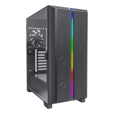 Sky One Lite, Tempered Glass, No PSU, ATX, Black, Mid Tower Case