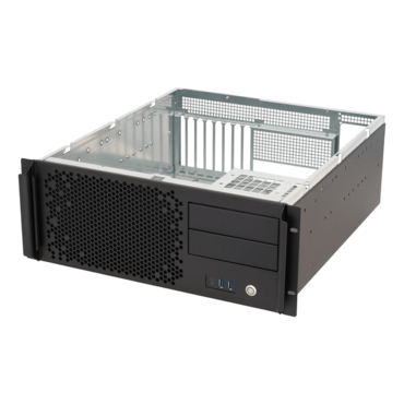 CX4200e, 20&quot; 4U Rackmount Chassis, ATX PSU, 240mm AIO Support, 2x 5.25&quot;, 2x 2.5&quot;, Black