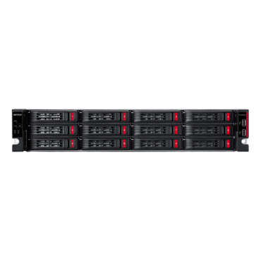 TeraStation™ TS51220RH TS51220RH3204 (8TBx4 HDDs included), 12-bay 2U NAS Server, Alpine AL524, 4-core 2.04GHz processor, 16GB DDR4 RAM, SATA 6Gb/s, 10GbLAN / 2, 1GbLAN/ 2, USB 3.2 / 2, 500W PSU