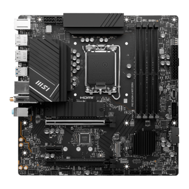 PRO B760M-A WIFI DDR4, Intel® B760 Chipset, LGA 1700, microATX Motherboard