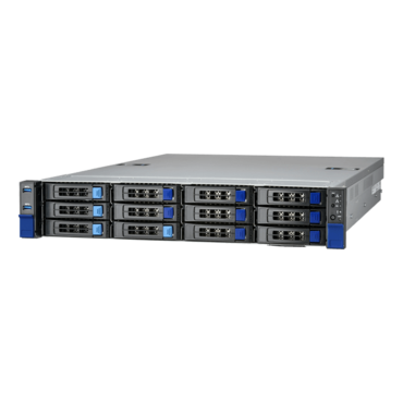 Transport SX TS70B8056 (B8056T70V8E6HR-2T), 2U, AMD SoC, 8x 3.5"/2.5" SATA + 4x 3.5"/2.5" SATA/NVMe Hotswap + 2x 2.5" NVMe Rear Hotswap, 24x DDR5, 2x 10GbLAN, 1200W Rdt PSU