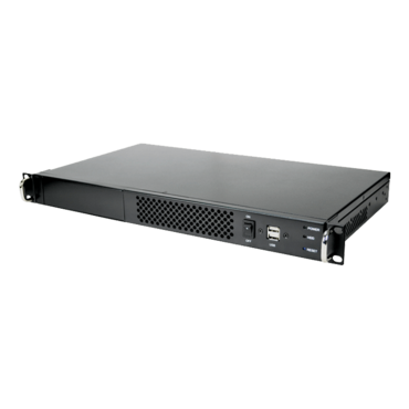 RM-1UC138, 2x 3.5&quot;Internal or 1x 5.25&quot; External Bays, No PSU, Mini-ITX, Black, 1U Chassis