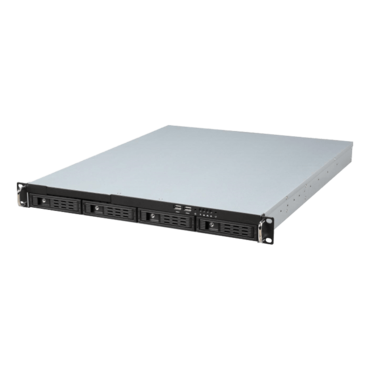 RM-1U1043HA, 4x 3.5&quot; or 2.5&quot; Hotswap Bays, No PSU, ATX, Silver/Black, 1U Chassis