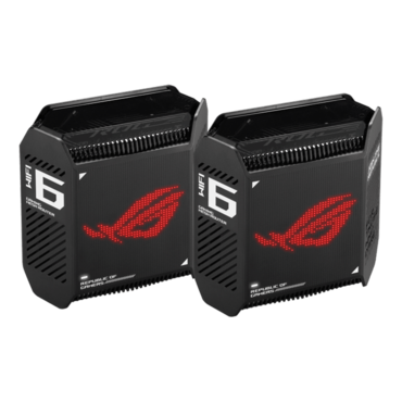 ROG Rapture GT6(B-2-PK), IEEE 802.11ax, Tri-Band 2.4 / 5GHz / 5GHz, 574 / 4804 / 4804 Mbps, 3xRJ45, 1x USB 3.2 Gen 1, Retail Wireless Mesh System