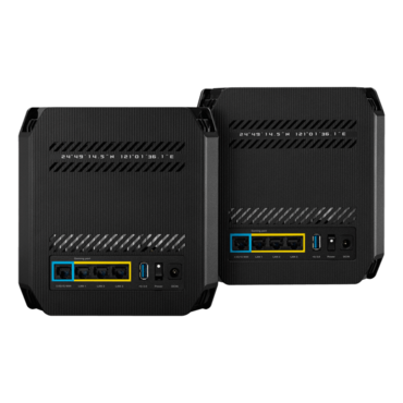 ROG Rapture GT6(B-2-PK), IEEE 802.11ax, Tri-Band 2.4 / 5GHz / 5GHz, 574 / 4804 / 4804 Mbps, 3xRJ45, 1x USB 3.2 Gen 1, Retail Wireless Mesh System