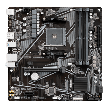 B550M K, AMD B550 Chipset, AM4, microATX Motherboard