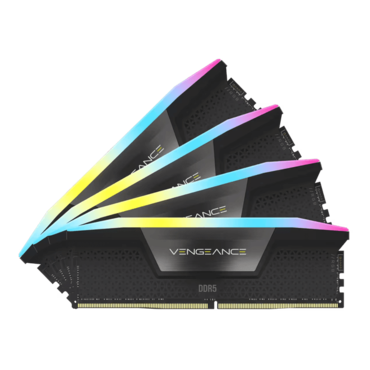 192GB (4 x 48GB) VENGEANCE® RGB DDR5 5200MHz, CL38, Black, RGB LED, DIMM Memory