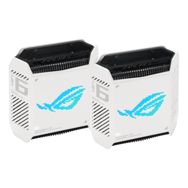ROG Rapture GT6(W-2-PK), IEEE 802.11ax, Tri-Band 2.4 / 5GHz / 5GHz, 574 / 4804 / 4804 Mbps, 3xRJ45, 1x USB 3.2 Gen 1, Retail Wireless Mesh System