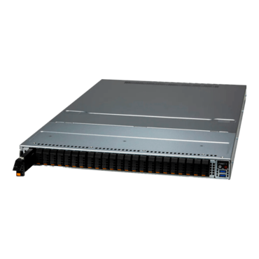 Supermicro Storage SuperServer SSG-121E-NES24R, Dual 4th Gen. Intel® Xeon® Scalable Processors, NVMe, 1U Rackmount Server Computer